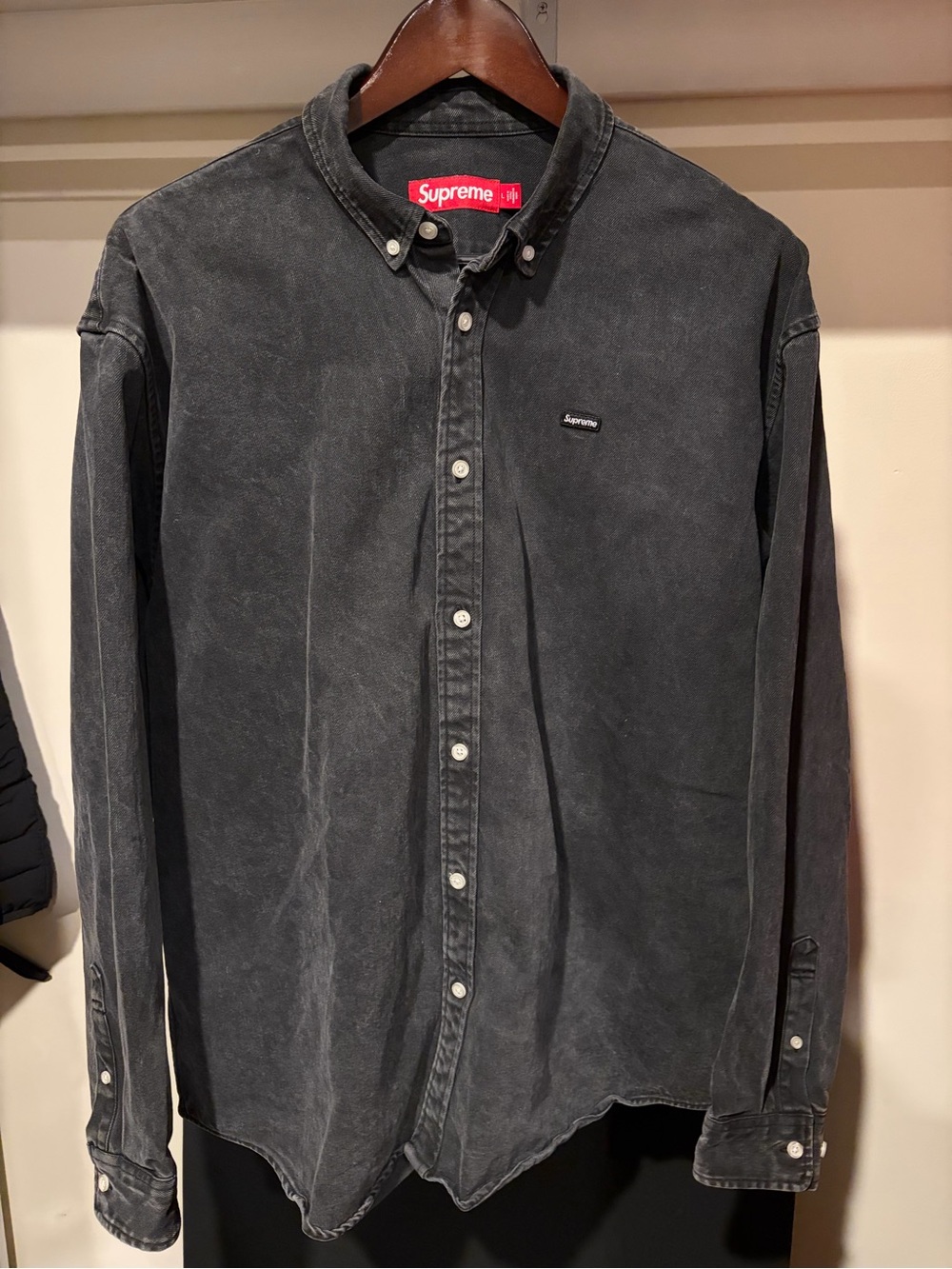 Supreme Washed Black Denim Shirt